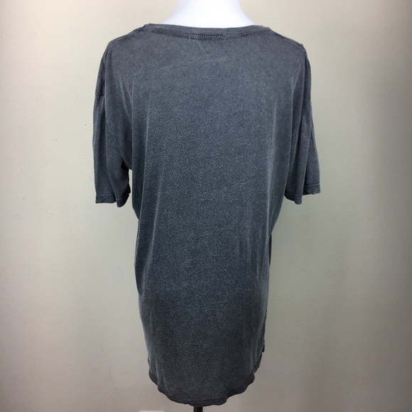 Brandy melville faded skull gray stone wash ITALY MODAL COTTON super soft shirt - Picture 5 of 8